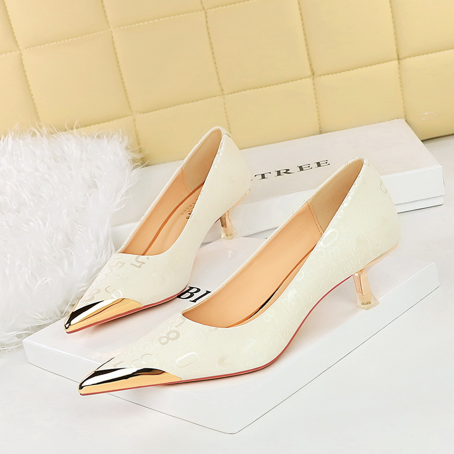 Pointed Graffiti Mid-heel Stiletto Pumps For Elegant Banquet_voghion.com