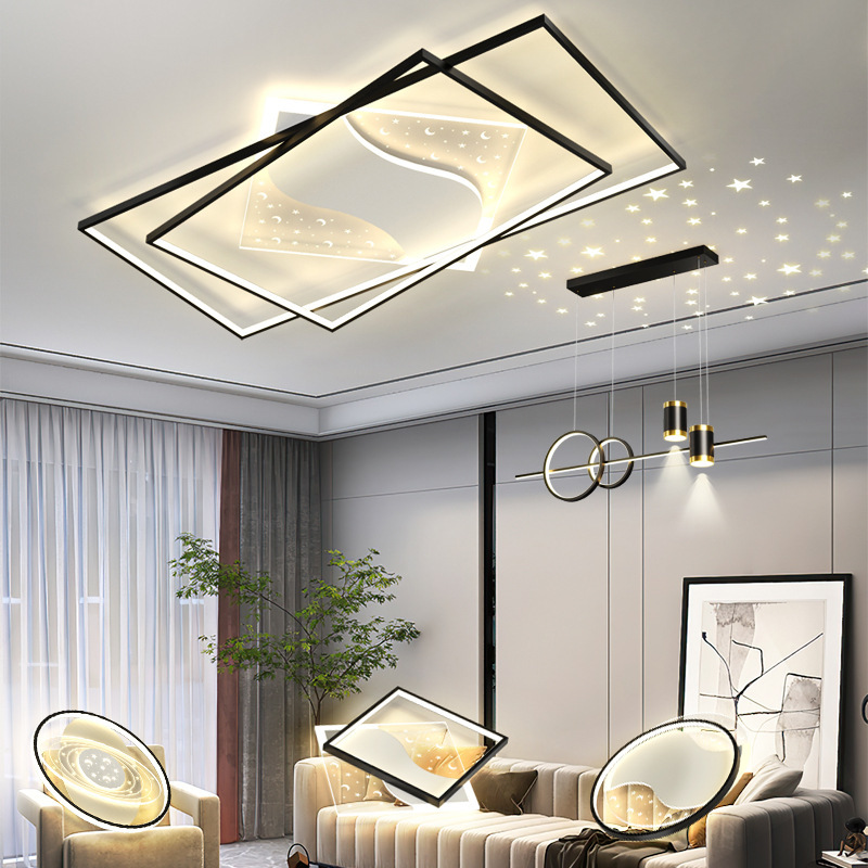 Zhongshan lámparas de techo iluminación de decoración para el hogar paquete de casa completa combinación moderna simple nuevo creativo sentido de alto nivel