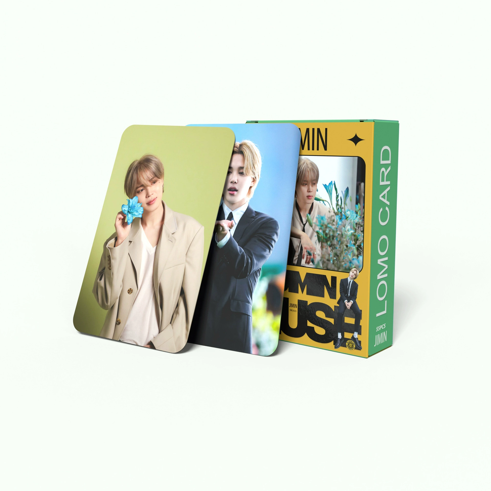 Коробка для фотокарточек (Jungkook) GOLDEN — 55 штук карточек Ломо, 85×55 мм, индивидуальная упаковка