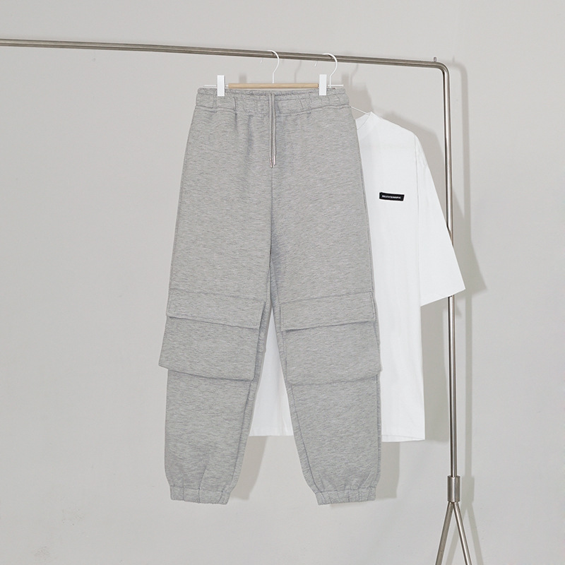 [Clearance]Loose Straight-leg Leggings Sweatpants For Men In Spring,Korean Style,Loose,y,Solid Color,Versatile,Sports And Leisure Long