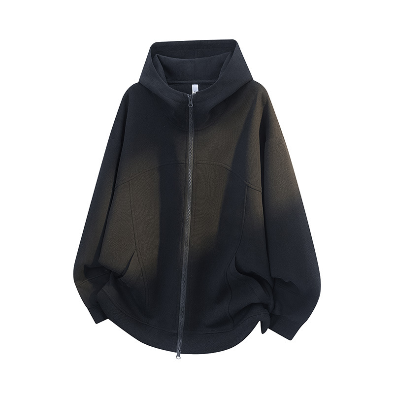 Ropa de hombre ACU | Chaqueta con capucha para niños 2025 estilo americano, de costura plana, marca juvenil de moda, cárdigan delgado para hombres.