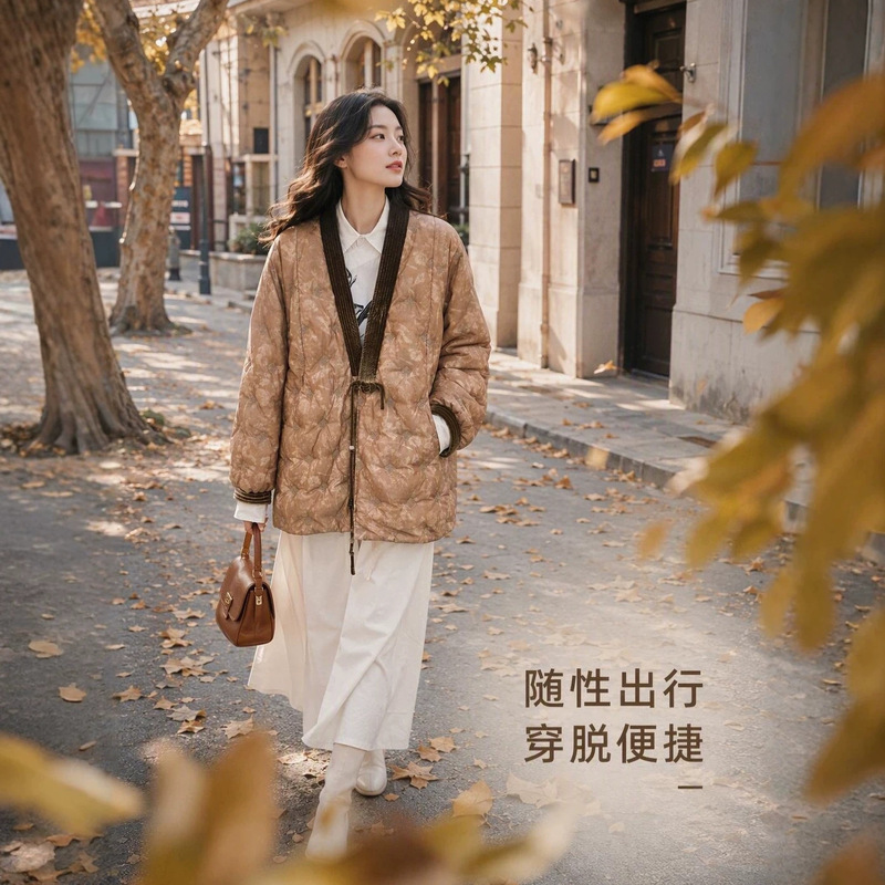 2026 Winter New Chinese-Style Designer Mid-Length Down Jacket for Women, Elegant and Sophisticated Embroidered Coat with a High-End Feel 2026 Winter New Chinese-Style Designer Mid-Length Down Jacket for Women, Elegant and Sophisticated Embroidered Coat with a High-End Feel