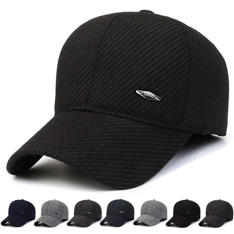 Men's Winter Baseball Cap With Plush Lining And Ear Protection_voghion.com