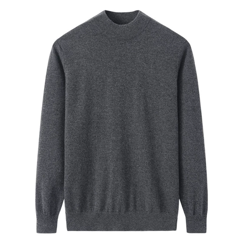 Мужской свитер Erol City Dos 25 из чистого кашемира, осенне-зимний, с воротником-стойкой, свободный пуловер, базовый свитер, универсальный и теплый