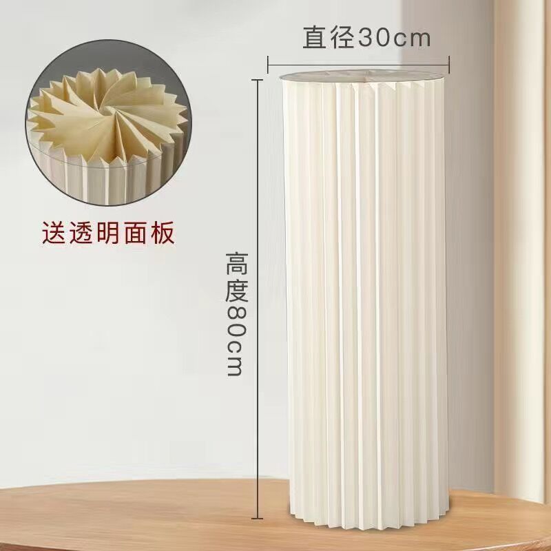 萤火之灯纸影流光灯直播背景装饰折叠圆柱纸质摆件罗马柱装饰摆件|undefined