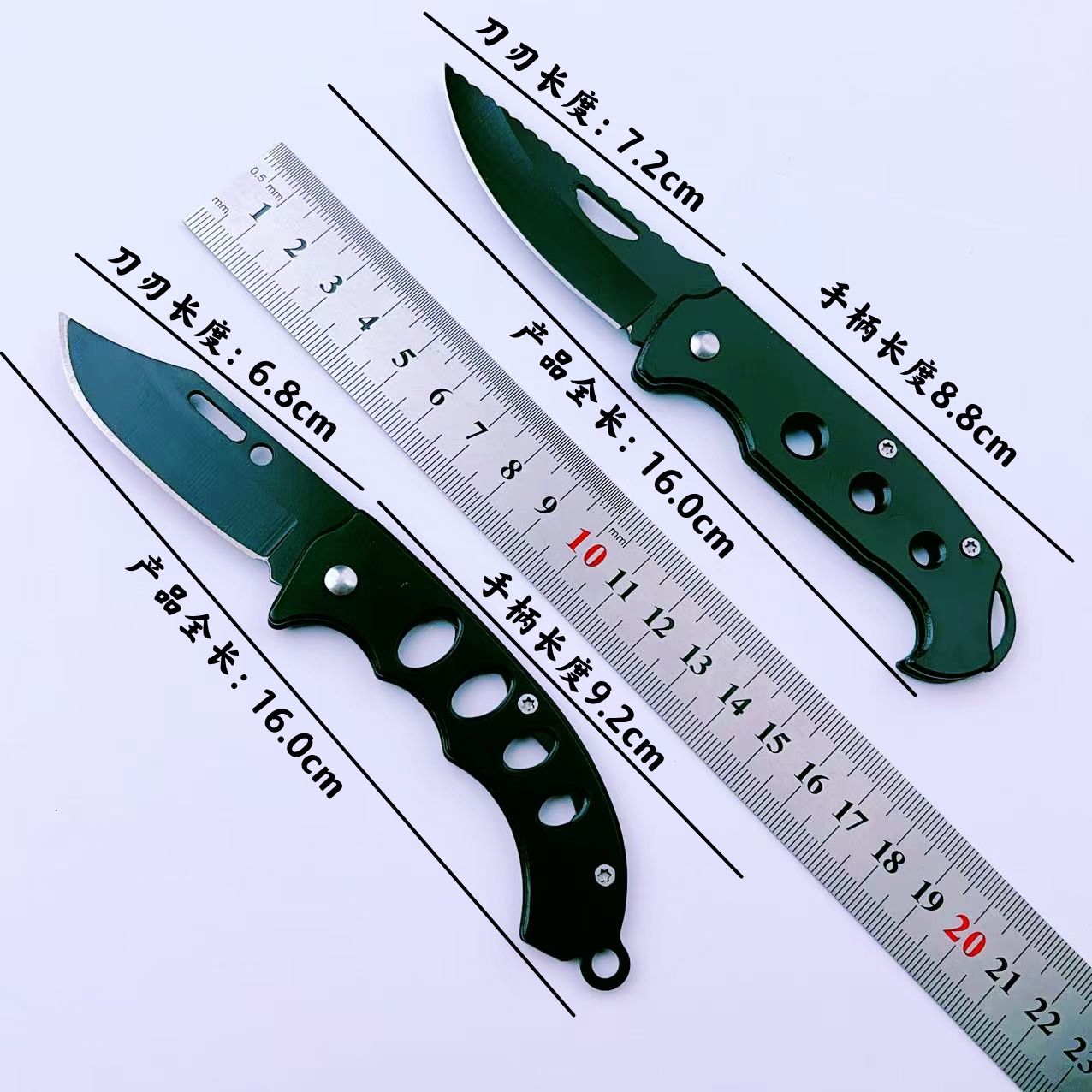 正品博斯顿987折叠小刀 开刃不锈钢刀 女士迷你防身刀野外求生刀