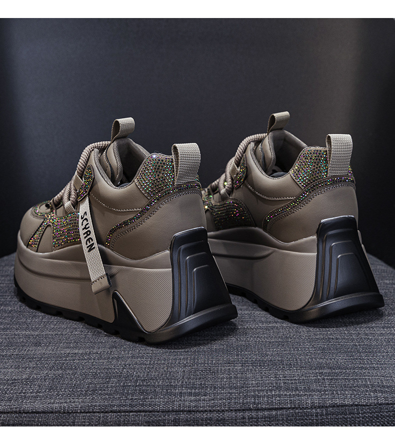 Giày sneaker nữ đế dày phong cách Forrest Gump xuân 2026 — M2927-1 màu mơ nhung lót lông, M2927-1 plus nhung màu xám, M2927-1 plus nhung kaki, M2927 màu khaki đơn chi tiết 22