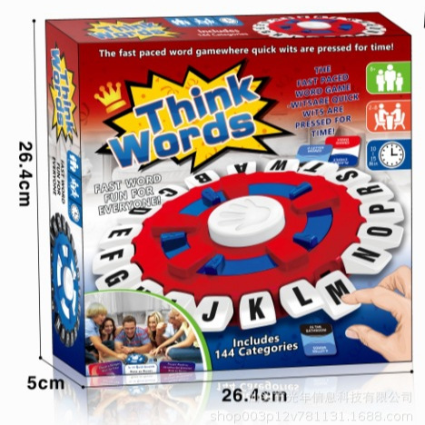 Cross-Border Popular Abs Material Crazy Letter Game Board Game Interactive Game Turntable Kidsren's Educational Toys