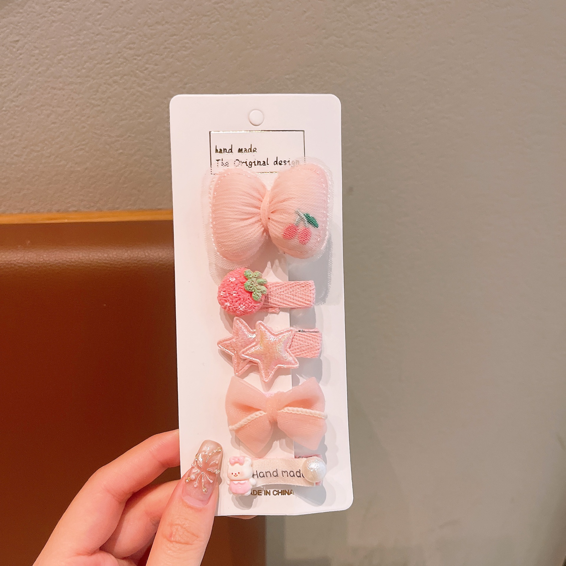 Clip de cabello de malla de encaje para niños estrella nebulosa accesorios para el cabello de bebé tela tarjeta de cabello de dibujos animados para niñas
