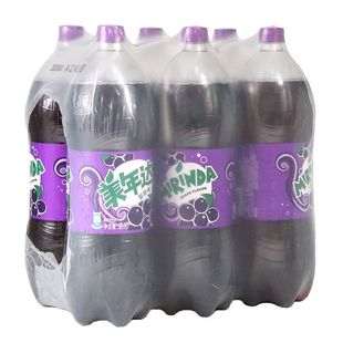 Meinida grape flavor soda soda 2L * 1/3 bottle large bottle full box Pepsi Cola Family Pack drinks