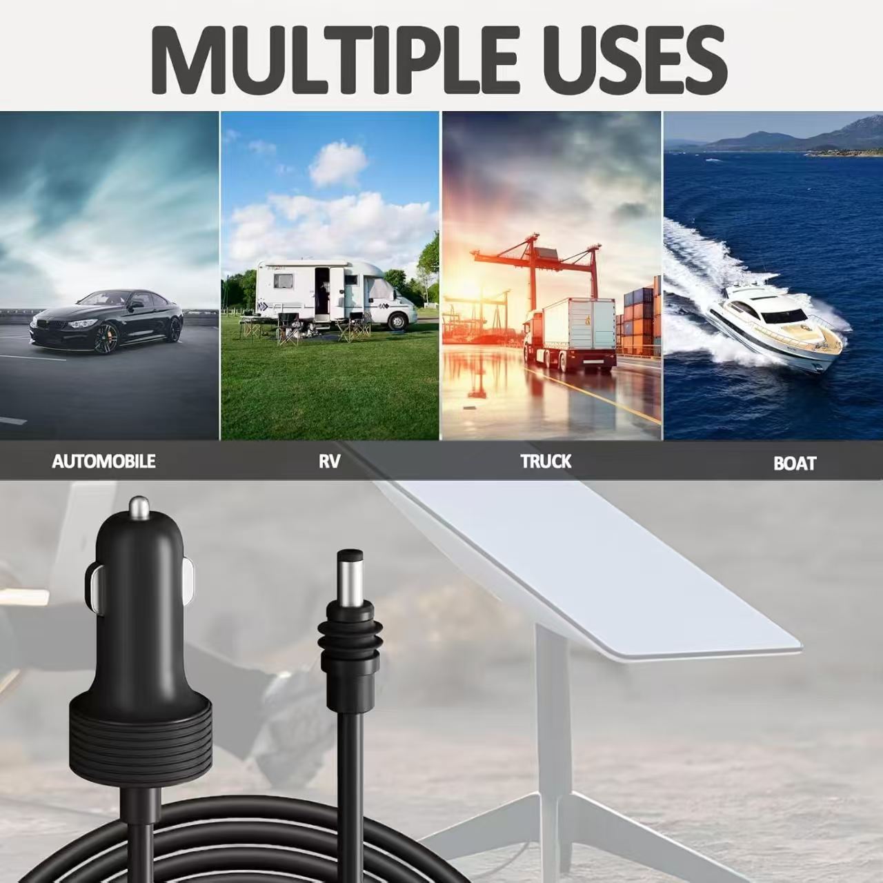 Manufacturer Wholesale Sealing Ring Fourth-Generation Three-In-One Dc Car Cigarette Lighter Dc Power Cord Cross-Border Mi Hot-Selling Ni