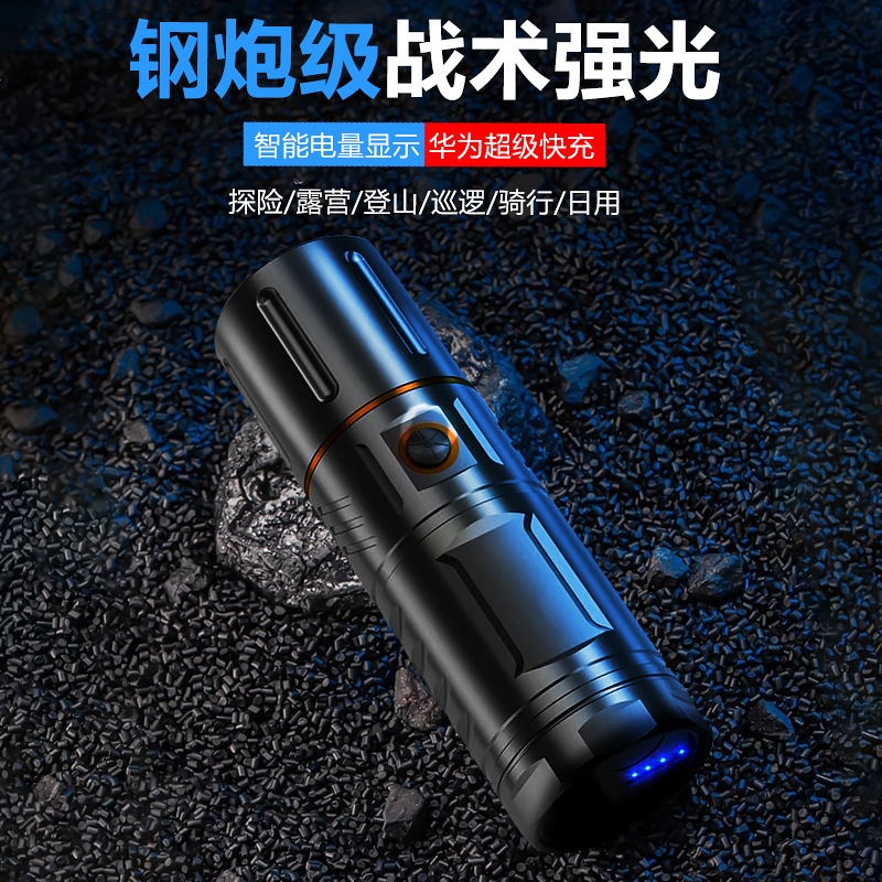 Linterna de luz fuerte al aire libre portátil mini blanco láser de largo alcance linterna de aleación de aluminio sonda telescópica Luz de patrulla