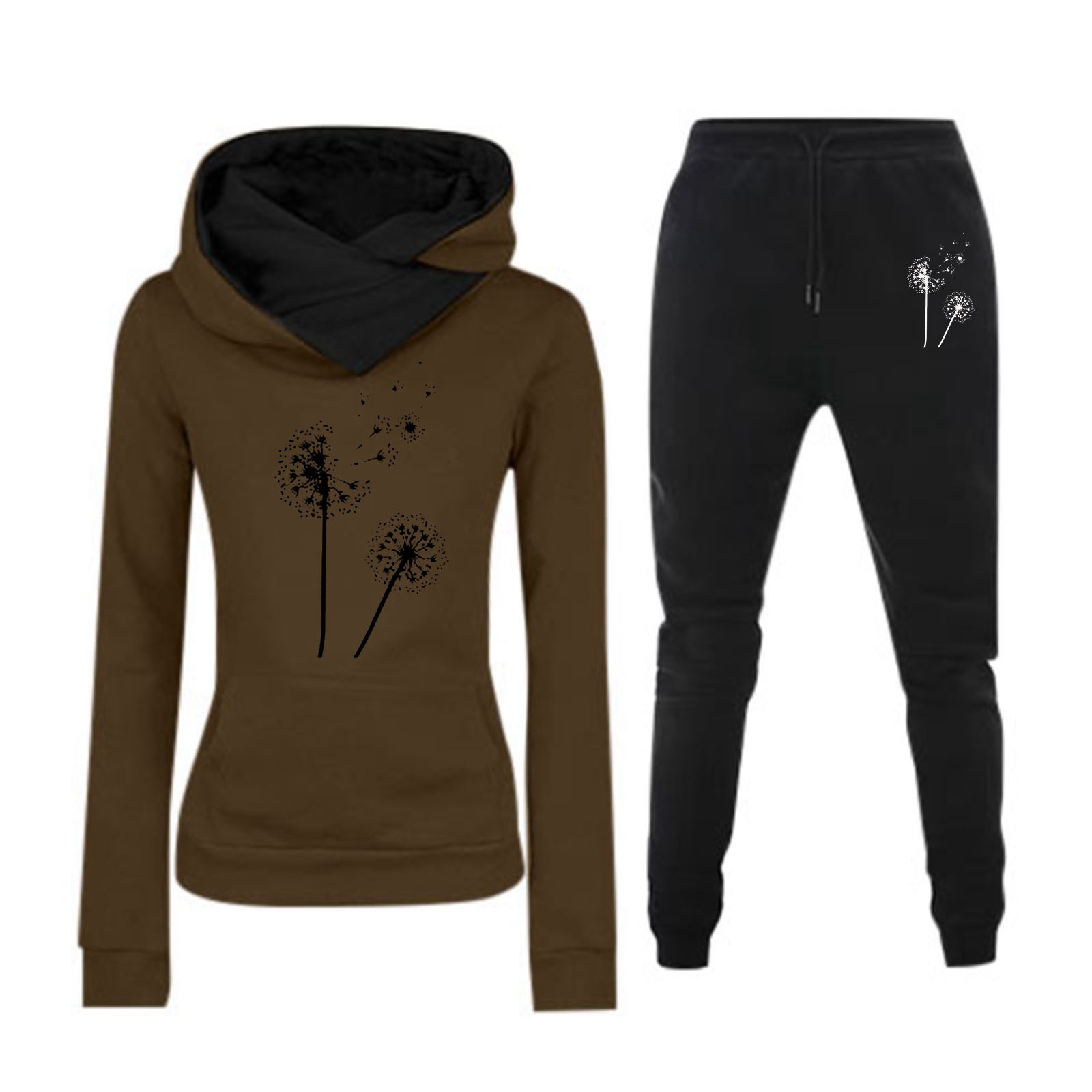 2024 comercio exterior transfronterizo otoño y invierno nuevos pantalones largos ropa de mujer al por mayor con chaqueta deportiva encapuchada de lana