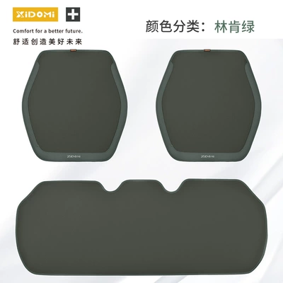 【Linen】Four-Season Universal Car Linen Seat | Seat cushion, seat cover - lincoln-green-cushion-three-piece-set