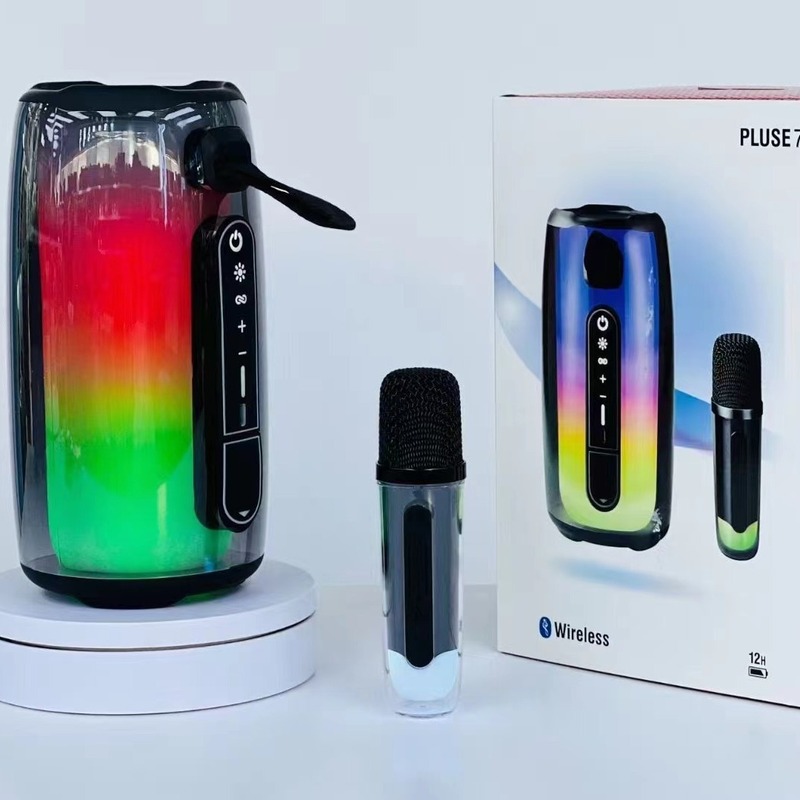 七色の脈動7ブルートゥーススピーカーpulse 7無線携帯型透明音響360度雰囲気ランプk歌|undefined