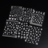 Nail stickers, white adhesive fake nails, suitable for import, new collection, with snowflakes