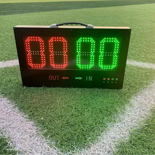 Football substitution card, lithium battery-powered football scoreboard, counting card, button-operated, single- or double-sided display, four-digit or two-digit scoreboard