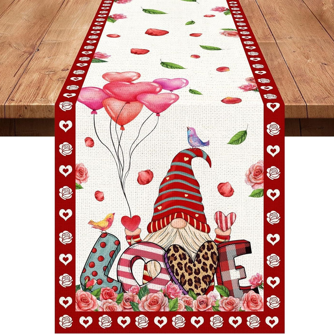 Novedad transfronteriza: Camino de mesa de lino estampado, decoración para sofá, ambiente festivo, estilo nórdico, tira larga.