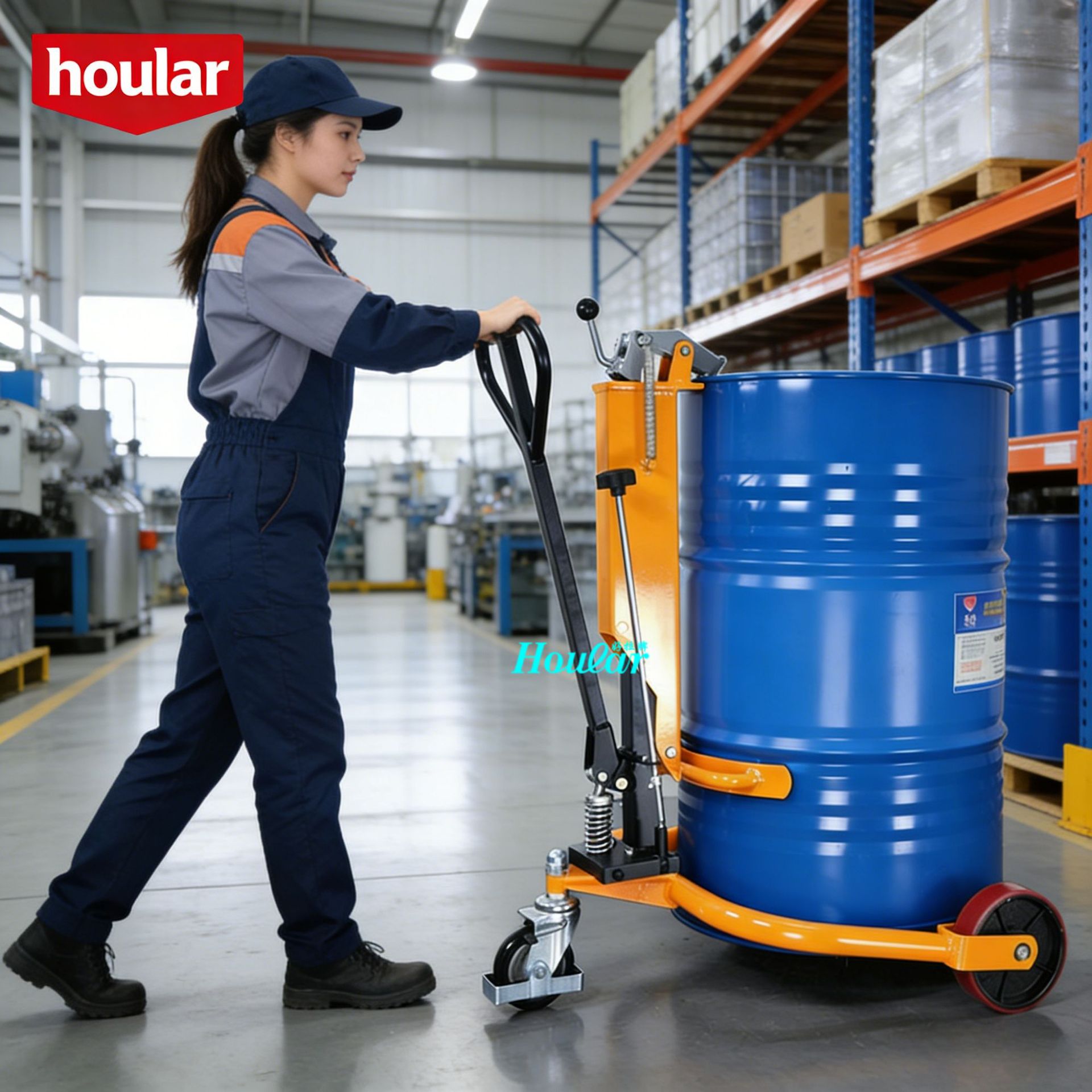 现货DT250液压油桶车 手动油桶搬运车250KG咬嘴油桶车 手推油桶车