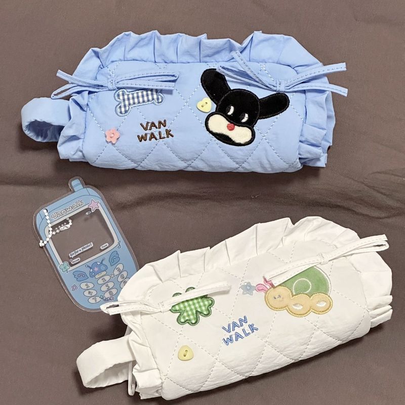 新しい ins 高価値大容量刺繍漫画シリーズレース枕鉛筆バッグ文具バッグ学生鉛筆バッグ|undefined