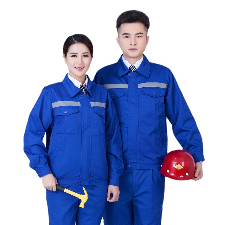 Reflective strip work clothes Spring and Autumn long sleeve suit labor protection work clothes iron factory clothes workshop men's work clothes