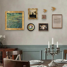 法式轻奢复古客厅装饰画美式沙发背景墙挂画餐厅欧式复古壁画