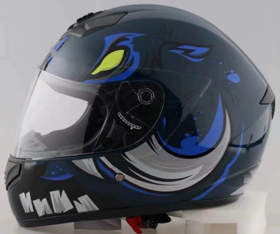 Motosiklet kaskı (dəbilqə), Helmet Electric Vehicle Unisex - 302-matte-blue-gray-flower-m