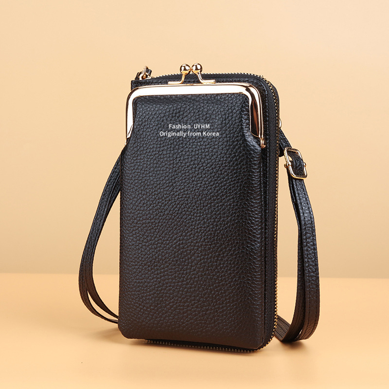 New Mobile Phone Bag Women's Small Bag Vertical Zipper Wallet Japanese and Korean Fashion Litchi Pattern Multifunctional Shoulder Crossbody Bag New Mobile Phone Bag Women's Small Bag Vertical Zipper Wallet Japanese and Korean Fashion Litchi Pattern Multifunctional Shoulder Crossbody Bag