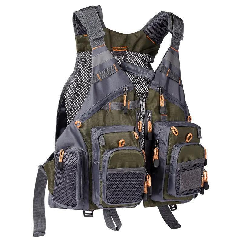 C7110 Dropshipping Aliexpress Amazon Cross-Border New Life Jacket Outdoor Breathable Fishing Vest Adjustable