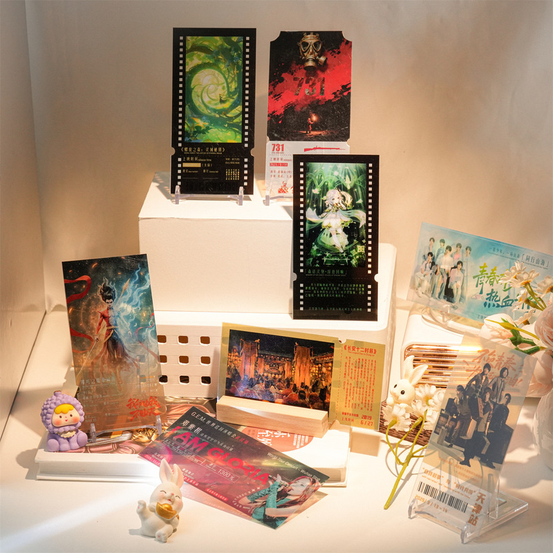 Reverse Film Ticket Stub Ticket Star Support Event Concert Invitation Creative Movie Bookmark Translucent Gift