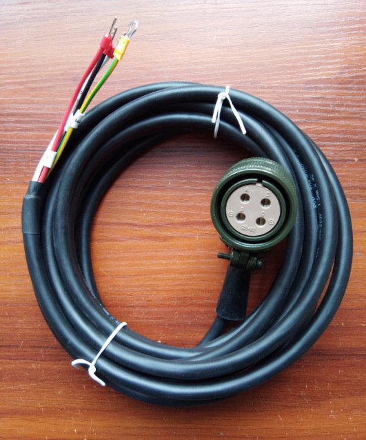 适用于安川伺服电机动力线SGMGH-20ACA61 2KW 大功率4芯电源线