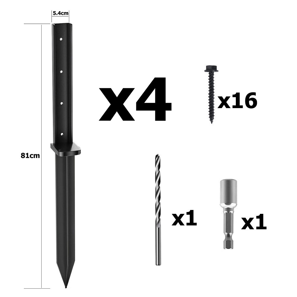 Kit de Anclaje de Reparación de Postes para Cercas y Jardín