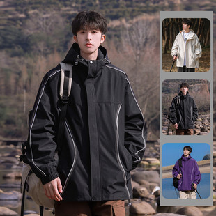 IZEXX Windproof men's jacket with hood for leisure