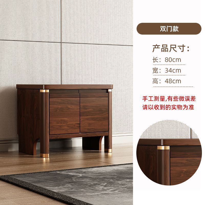 中式鞋柜实木家用门口挂衣架一体玄关柜带鞋凳入户衣帽柜|undefined