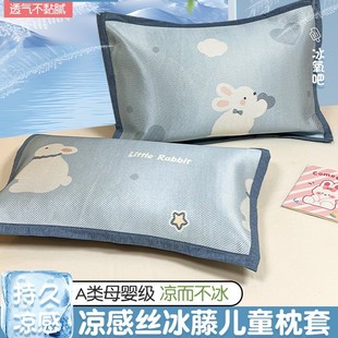 Summer Ice Silk Pillowcase Pair Pack Household 48x 74cm Ice Rattan Pillowcase Children's Pillowcase Inner Pillowcase Single Pack