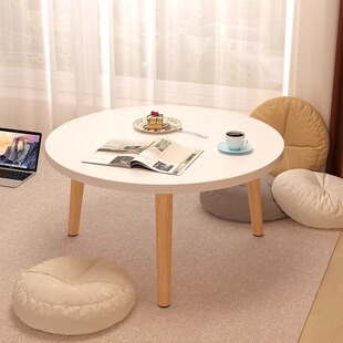 Coffee Table Small Table Living Room Household Small Apartment Bedroom Floor Tatami Tea Table Solid Wood Low Table Bay Window Small Round Table