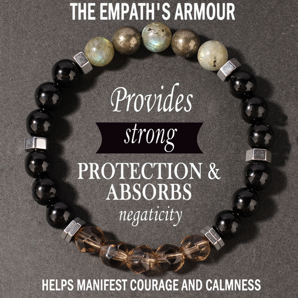 Sports organic beaded bracelet natural stone