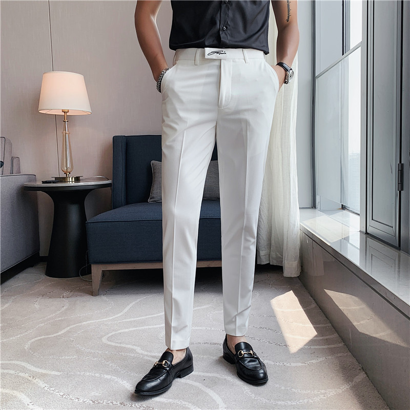 Wholesale new men's white trousers Korea...