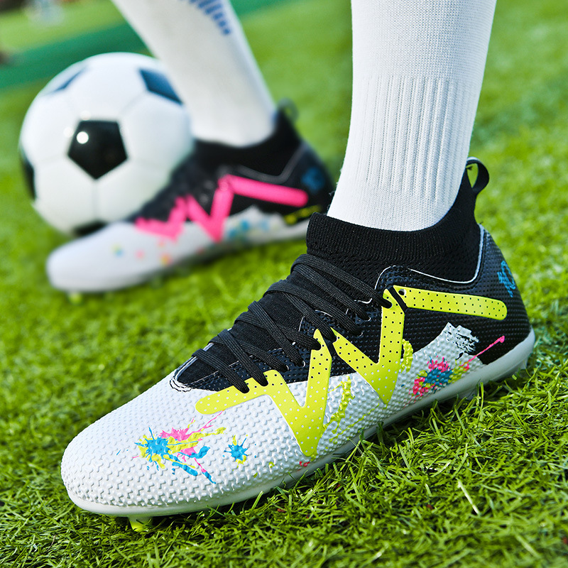 2024迷彩柄ハイカットサッカーシューズ、長钉、学生・青少年向け、滑り止め、耐摩耗性、トレーニングシューズ、折れにくい|undefined
