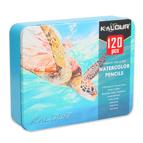 Cross-border 72 colors 120 colors water-soluble colored pencils art brushes colored lead painting set wholesale
