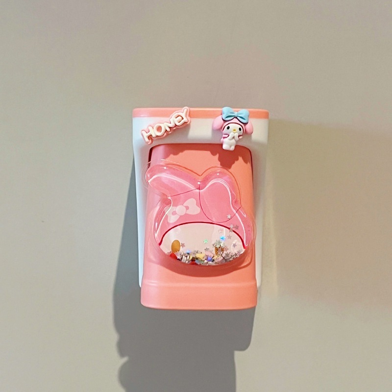 電動歯ブラシカップ艾莎スタンド穴なし壁掛け式子供トイレ歯コップ歯磨き粉棚アニメかわいい|undefined