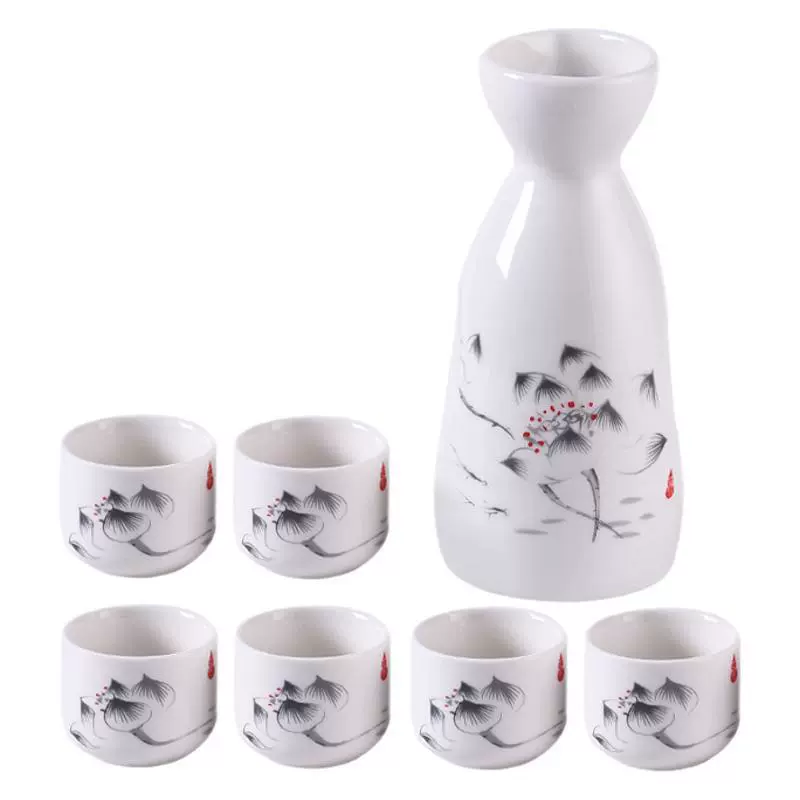 Ceramic Japanese wine set, wineglass, wholesale