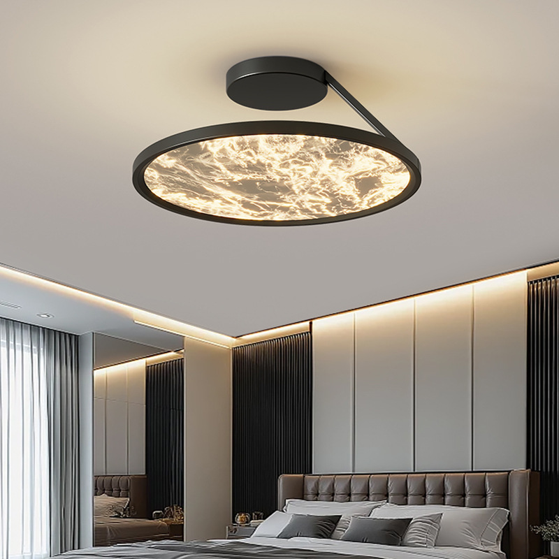Luz de techo del dormitorio italiano minimalista lujoso ligero alto espectro completo protección de ojos redonda nube comedor lámparas de estudio
