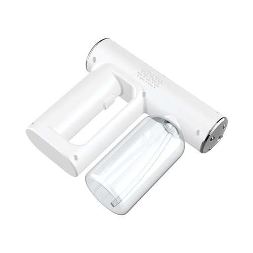 Cross-border new model nano atomization disinfection gun handheld wireless spray gun blue light sterilization USB charging type disinfection machine 