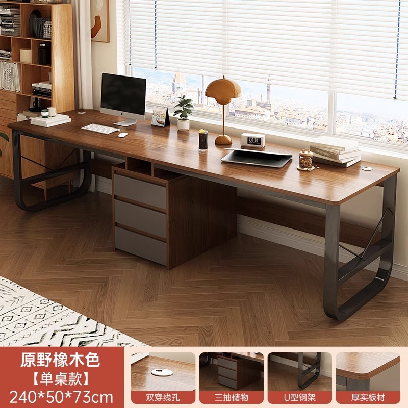 Mesa de computadora de doble escritorio dormitorio pareja mesa de deportes electrónicos mesa de oficina simple mesa larga de alquiler de mesa de trabajo