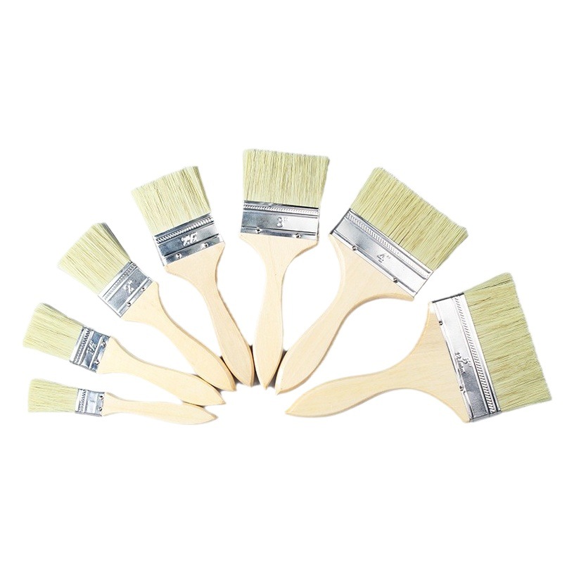 1-8 pulgadas de espesor mango de madera cepillo industrial de alta temperatura gruesa pintura cepillo de limpieza salsa de barbacoa cepillo de pelo largo