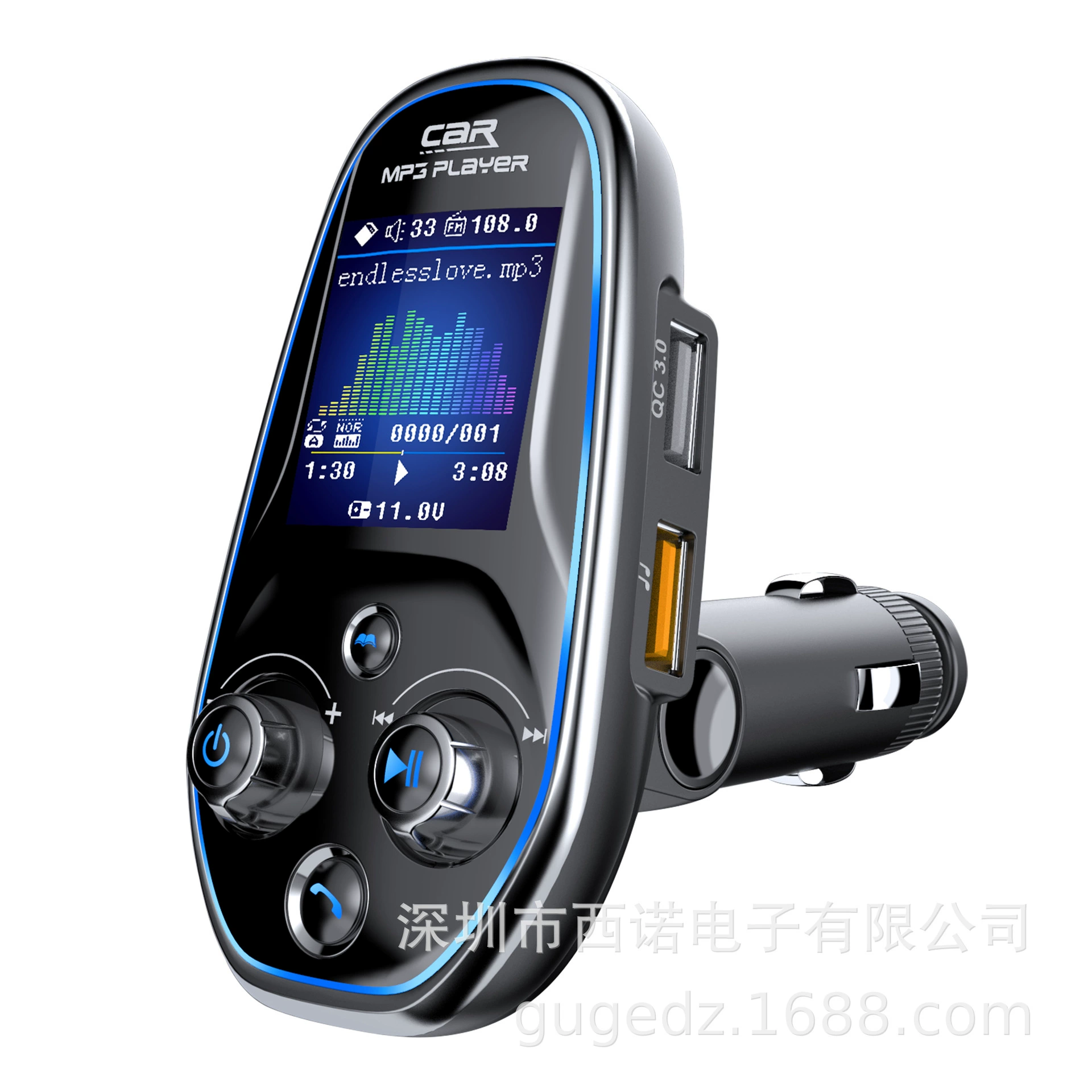 BT29 Новый! Автомобильный Bluetooth громкой связи FM-передатчик, автомобиль Bluetooth FM-передатчик супер большой экран TF