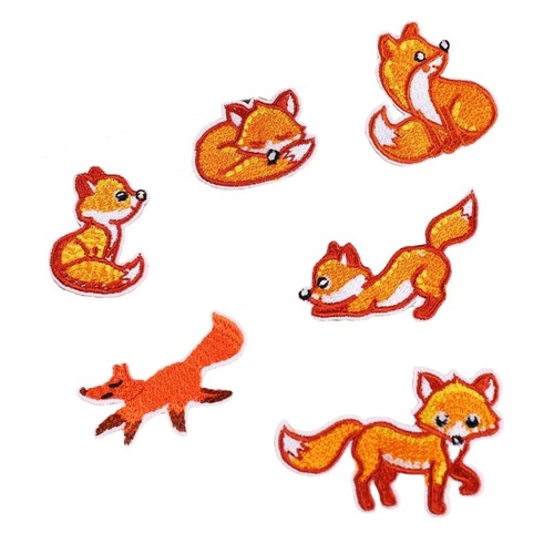 Embroidered patches with cartoon animal designs, stylish couple embroidery, computerized embroidery patches for clothing decoration, patches and appliques