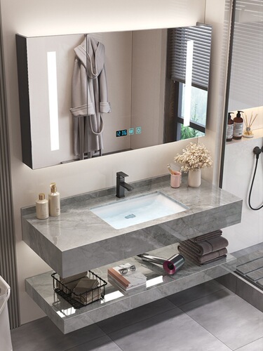 Simple bathroom cabinet combination glossy slate ceramic basin bathroom washbasin washbasin bathroom set