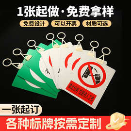 PVC挂钩标牌丝印电力安全标志牌变电工地标识牌可悬挂警示牌